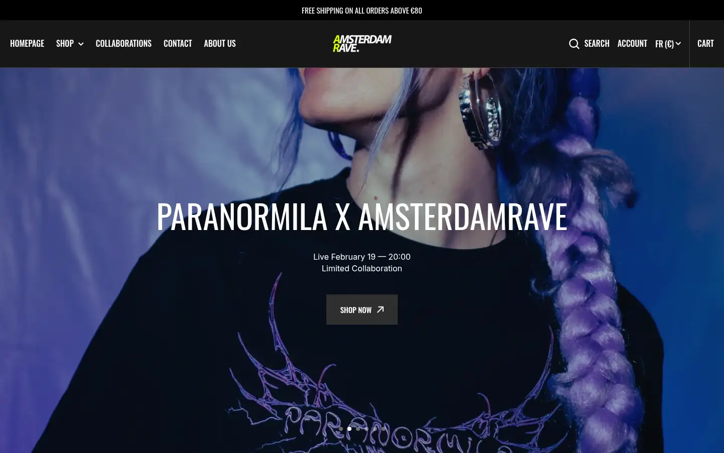 Screenshot of amsterdamrave.store