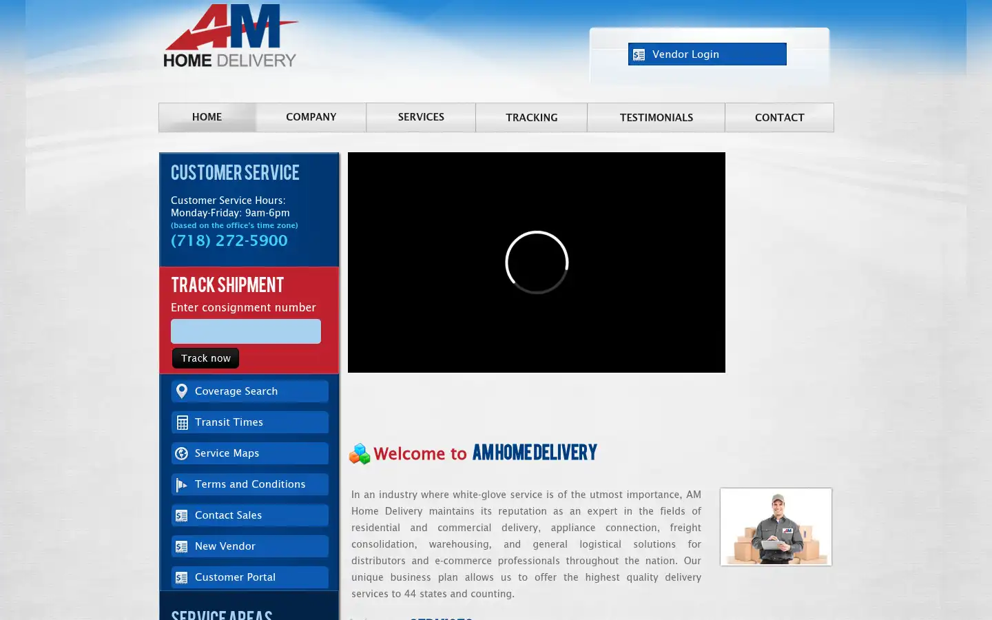 Screenshot of amtrucking.com