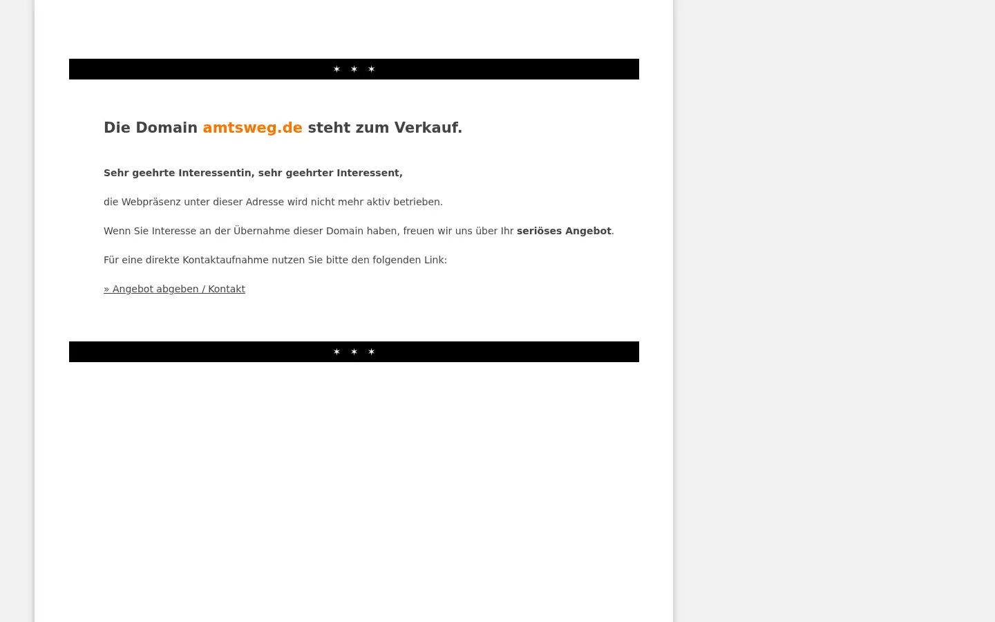 Screenshot of amtsweg.de