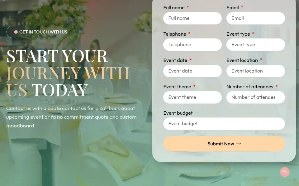 Screenshot of amtzevents.com