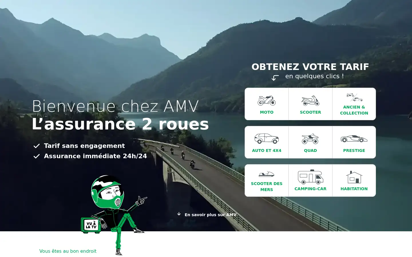 Screenshot of amv.fr