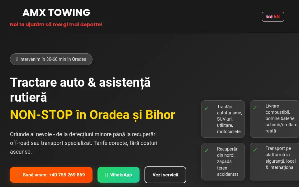 Screenshot of amxtowing.ro