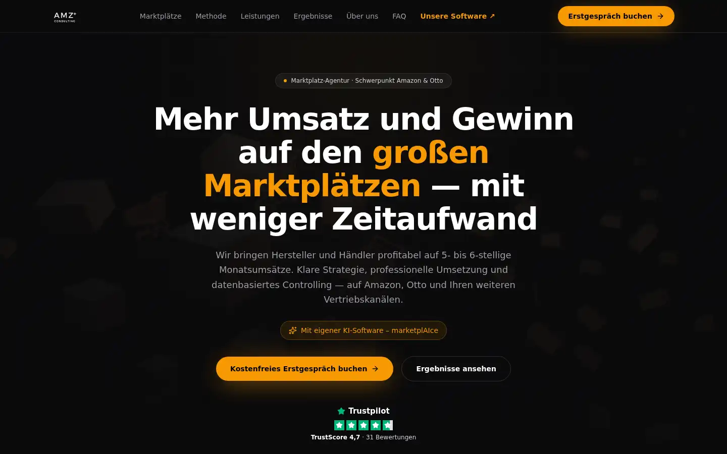 Screenshot of amzplus-consulting.de
