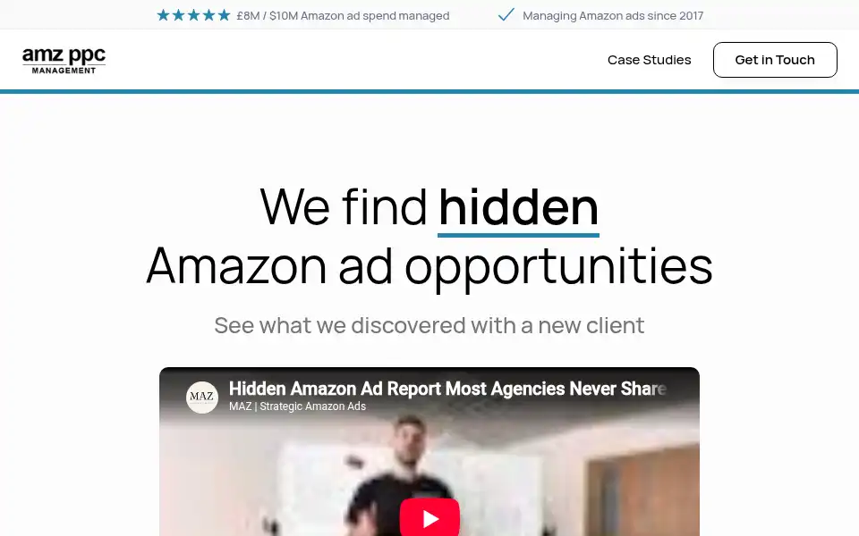 Screenshot of amzppcmanagement.com