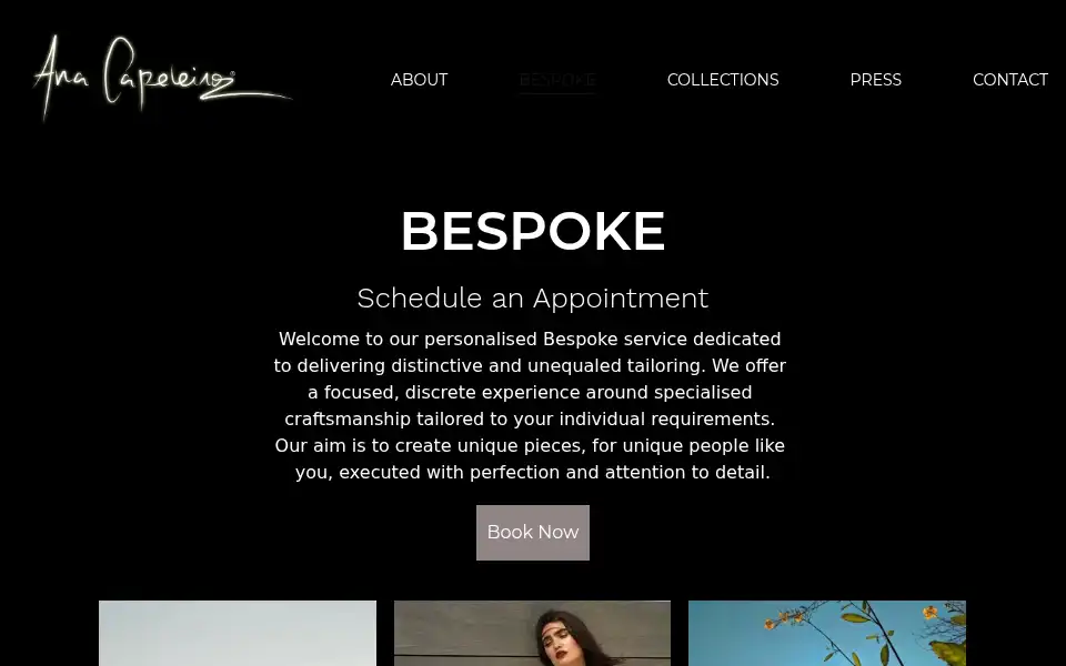 Screenshot of anacapeleirolondon.com