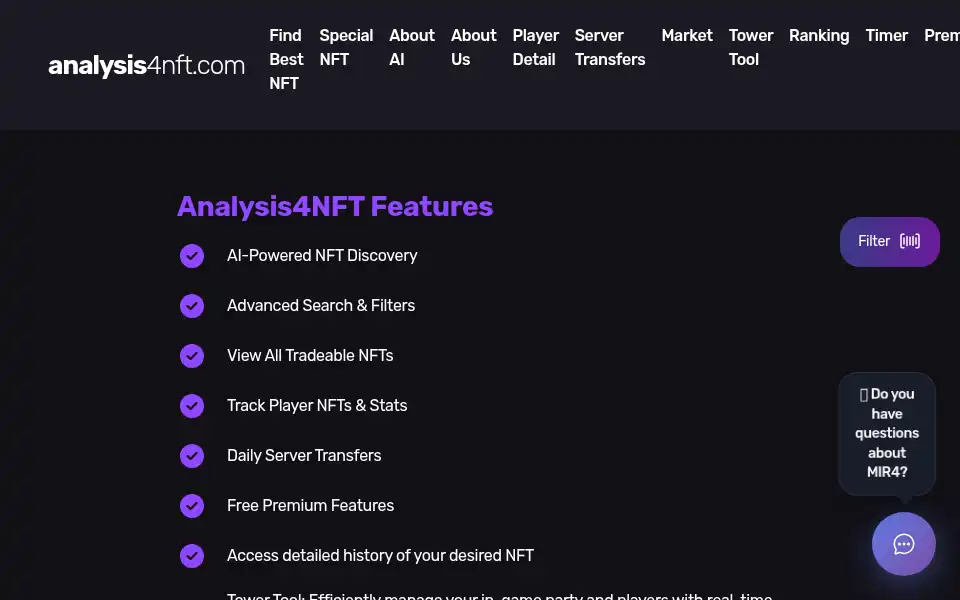 Screenshot of analysis4nft.com