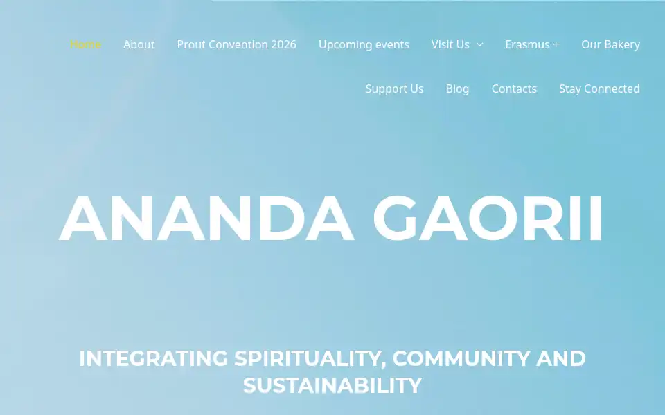Screenshot of anandagaorii.dk