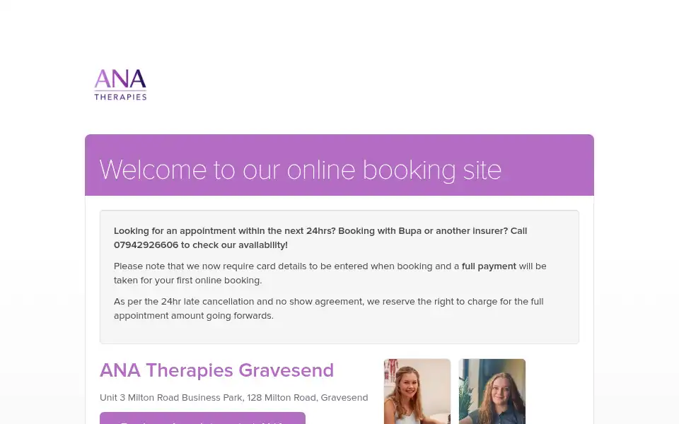 Screenshot of anatherapies.com