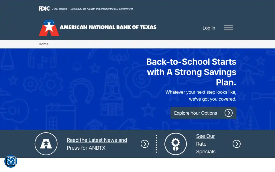 Screenshot of anbtx.com