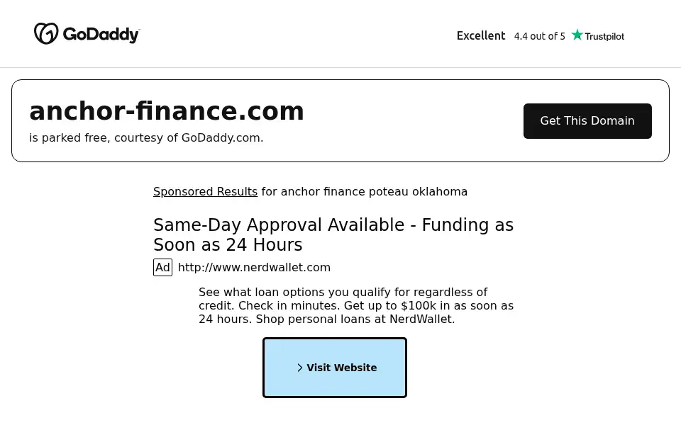 Screenshot of anchor-finance.com