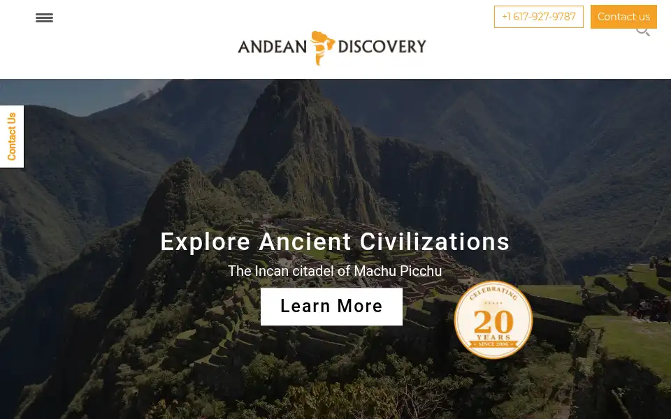 Screenshot of andeandiscovery.com