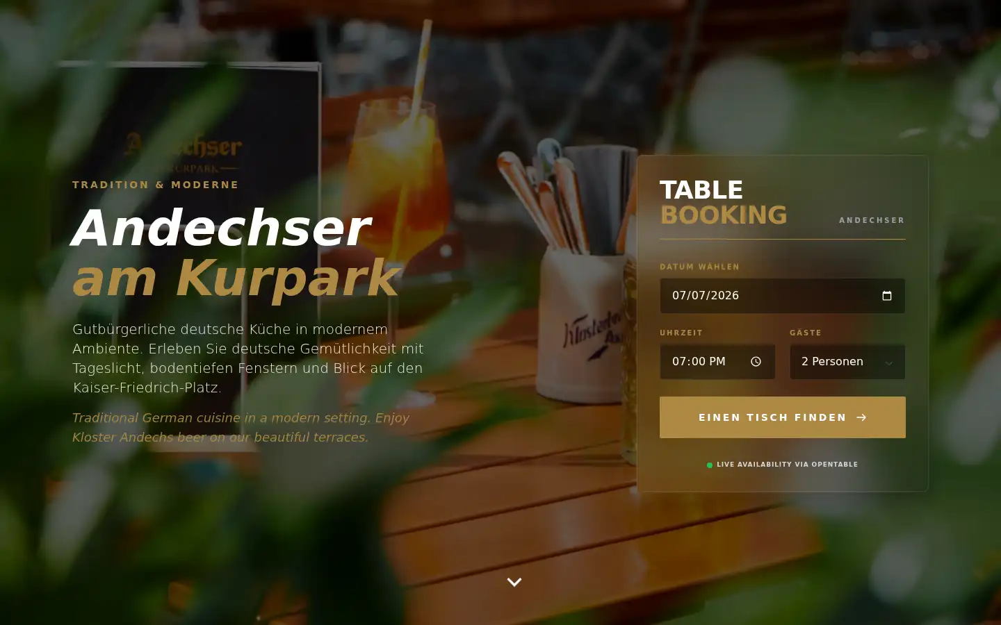 Screenshot of andechser-wiesbaden.de