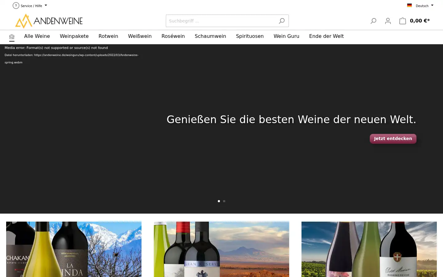 Screenshot of andenweine.de