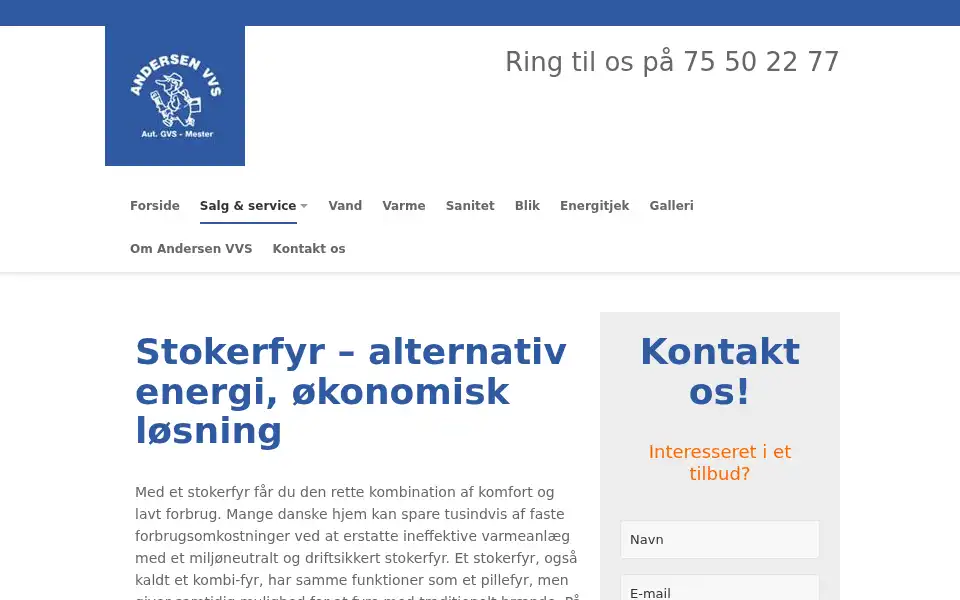 Screenshot of andersenvvskolding.dk