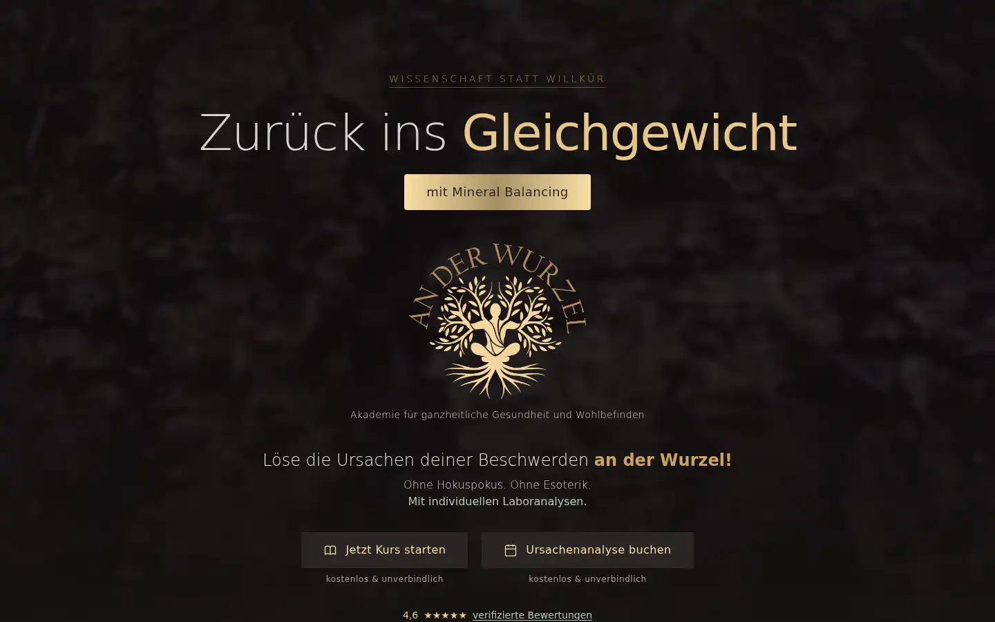 Screenshot of anderwurzel.com