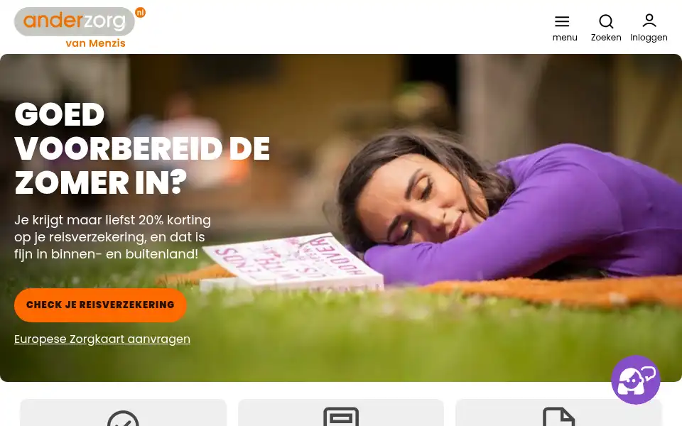 Screenshot of anderzorg.nl