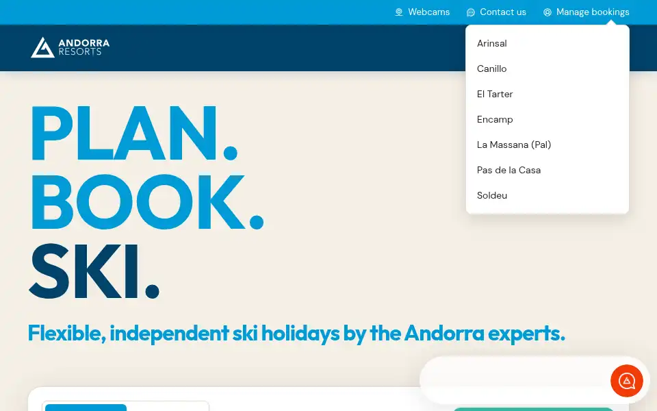 Screenshot of andorraresorts.com