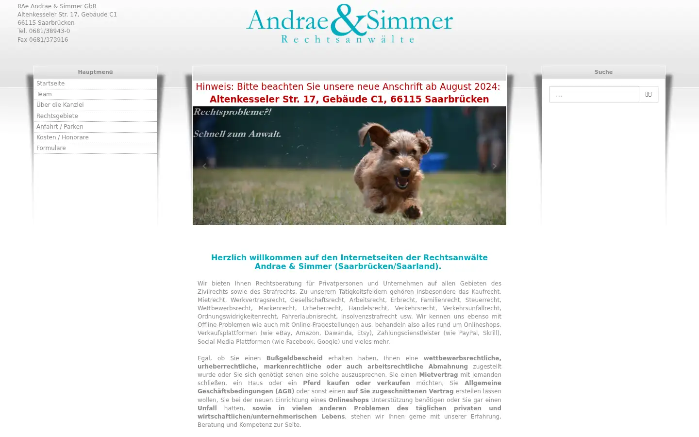 Screenshot of andrae-simmer.de