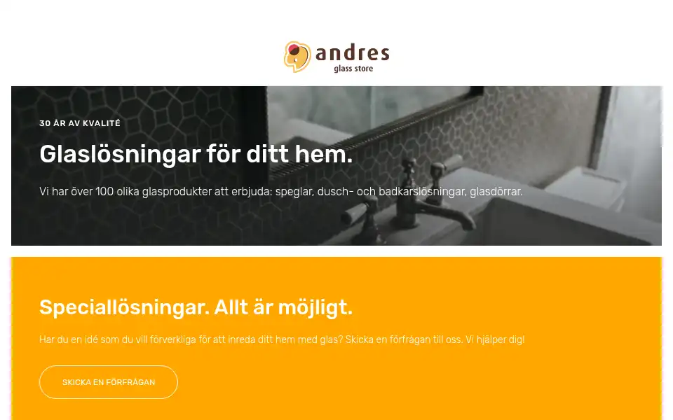 Screenshot of andresglass.se
