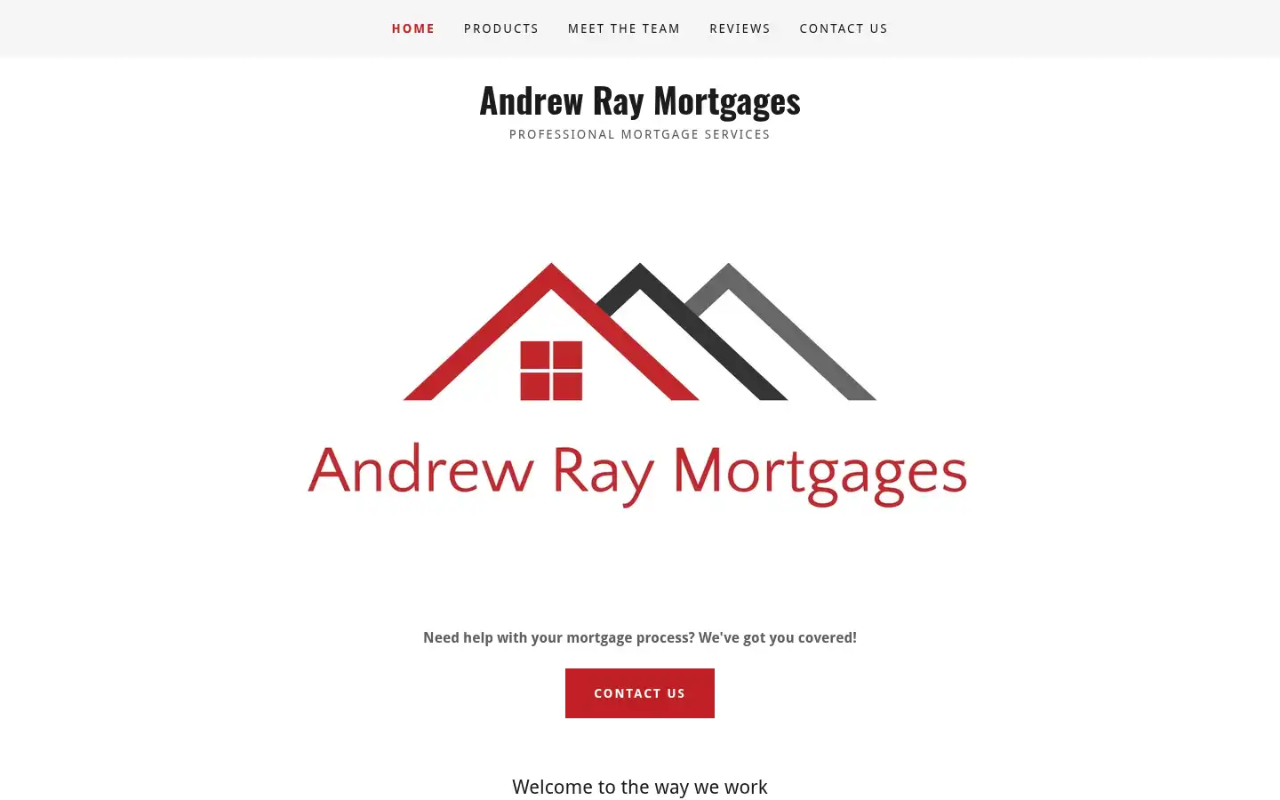 Screenshot of andrewraymortgages.co.uk
