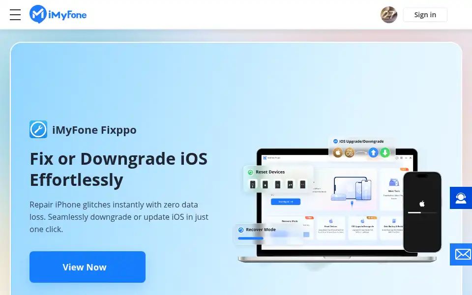 Screenshot of android.imyfone.com