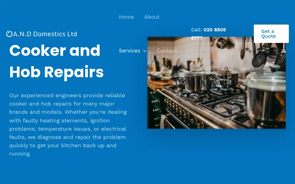 Screenshot of andsalesrepairs.co.uk