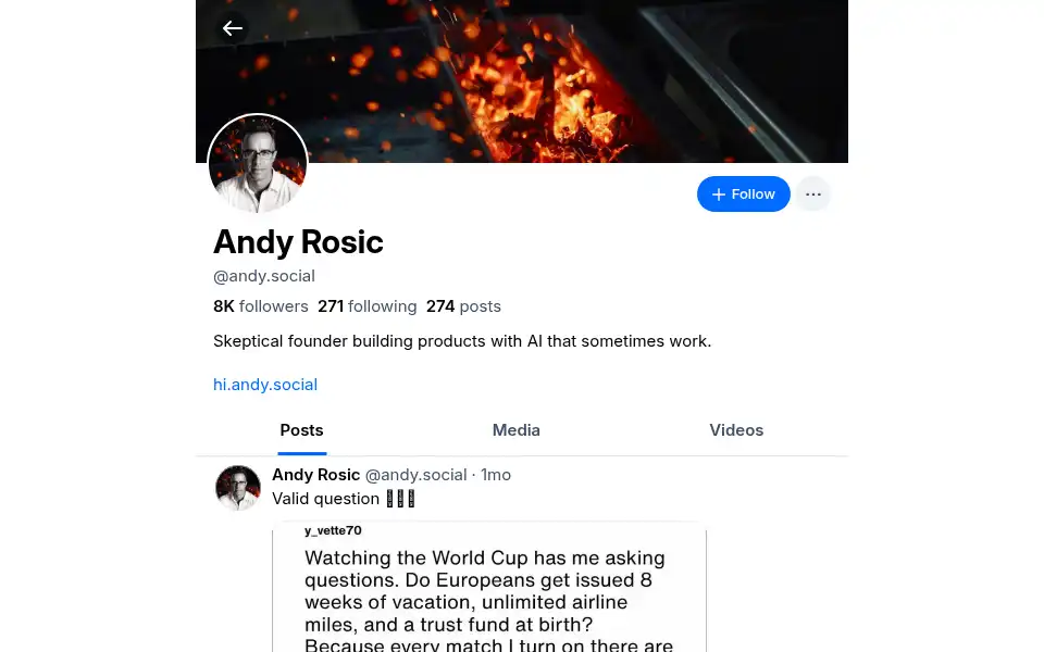 Screenshot of andy.social