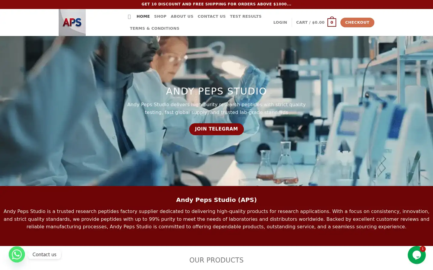 Screenshot of andypepsstudio.com