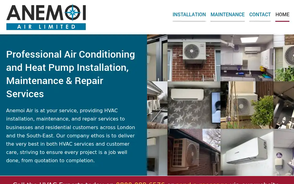 Screenshot of anemoiair.uk