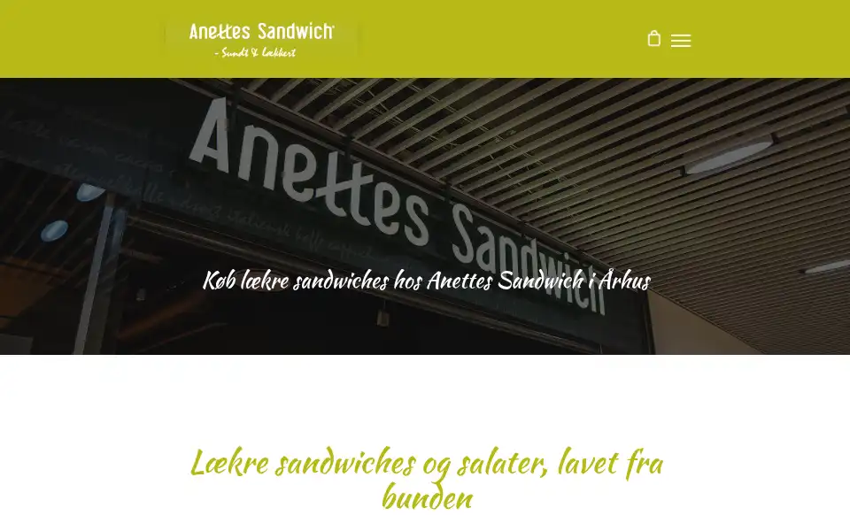 Screenshot of anettessandwich.dk