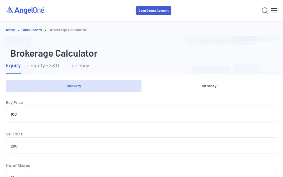 Screenshot of angelbroking.com