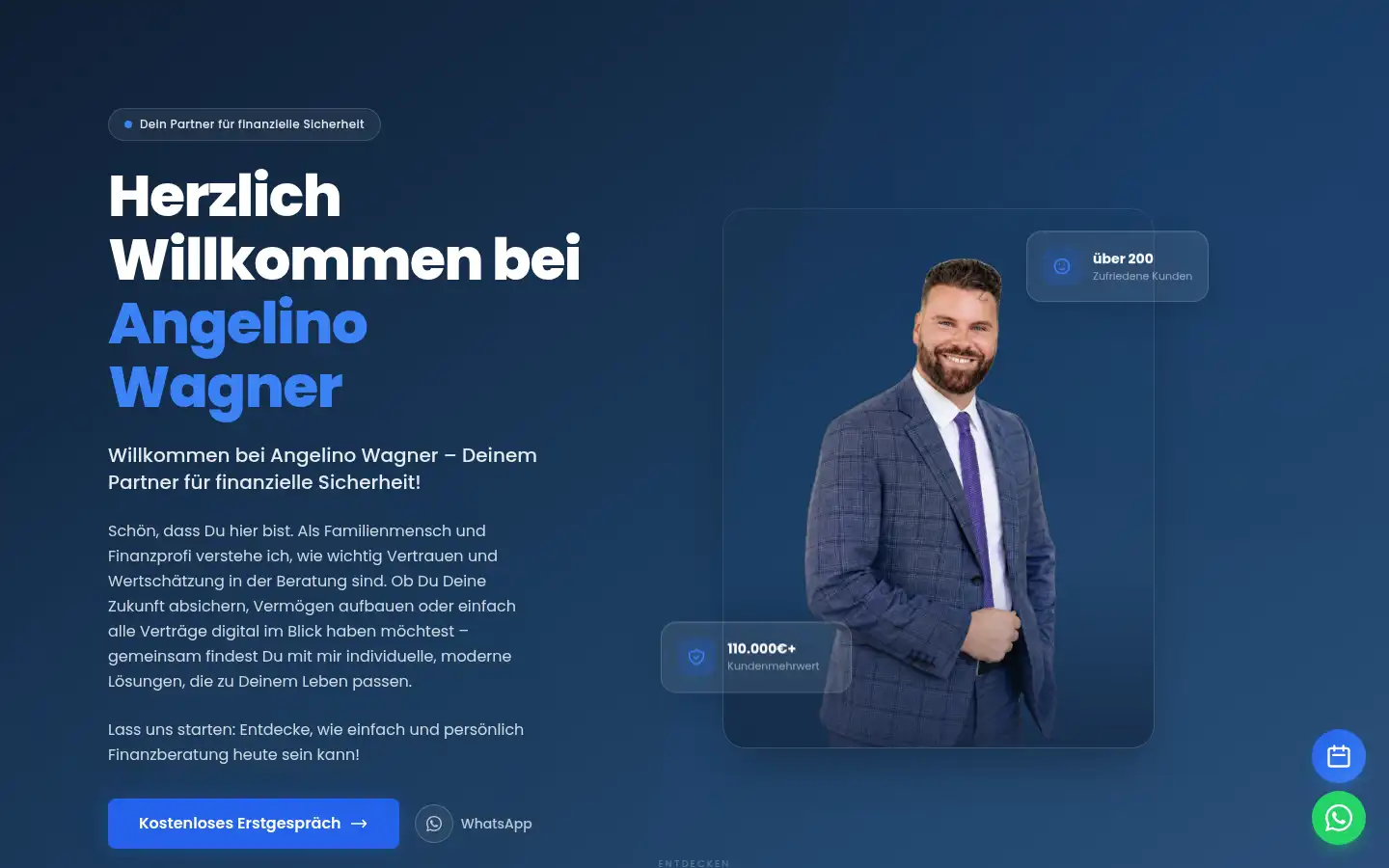 Screenshot of angelinowagner.de