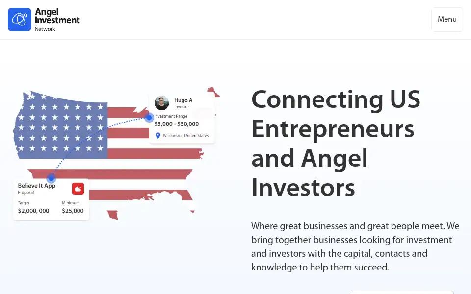 Screenshot of angelinvestmentnetwork.us
