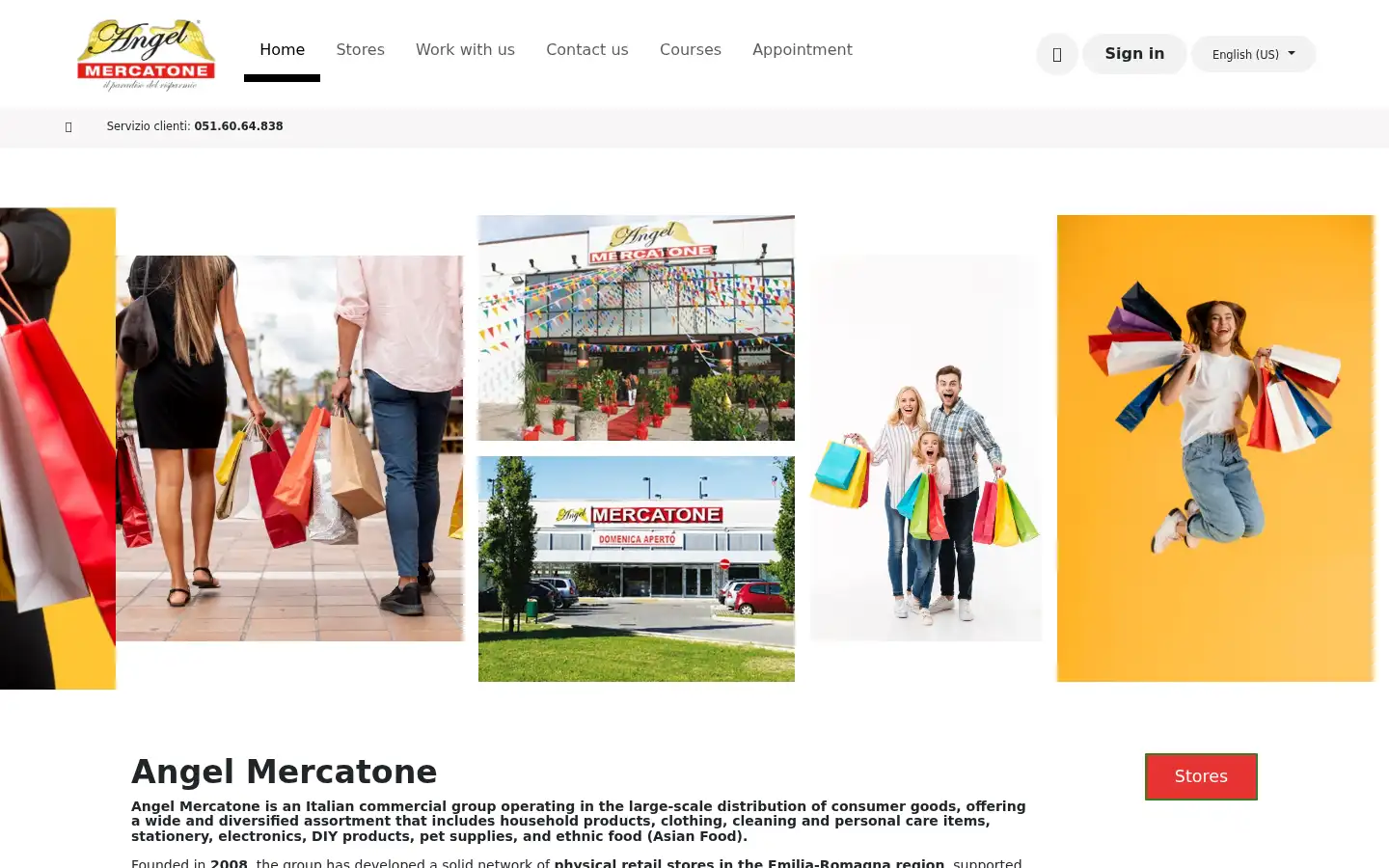 Screenshot of angelmercatone.it