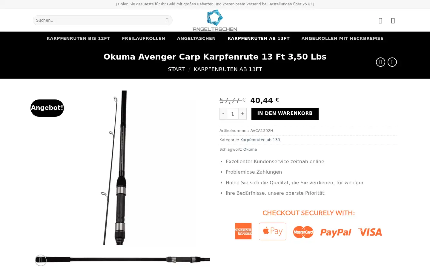 Screenshot of angeltaschenneu.com