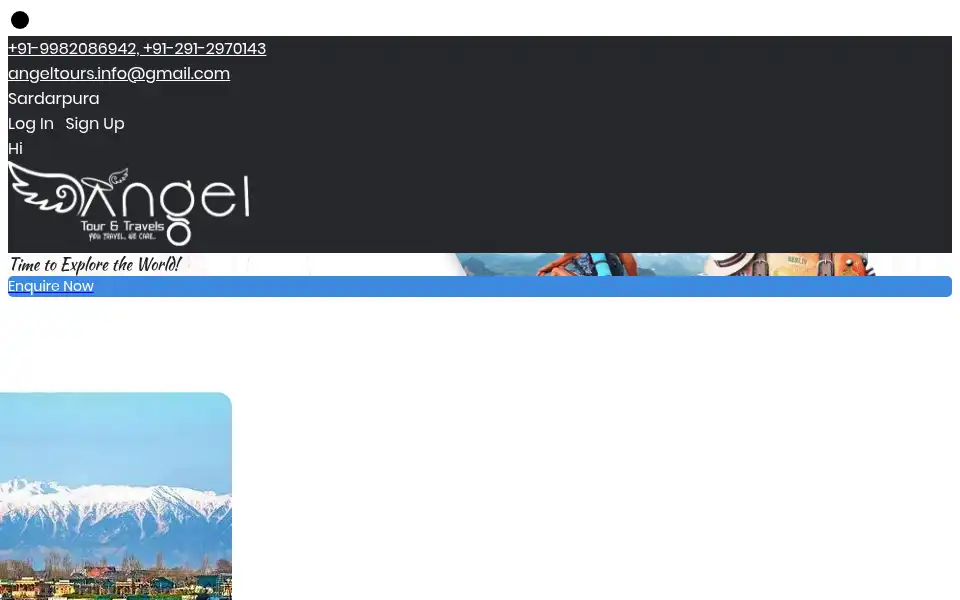 Screenshot of angeltourandtravels.com