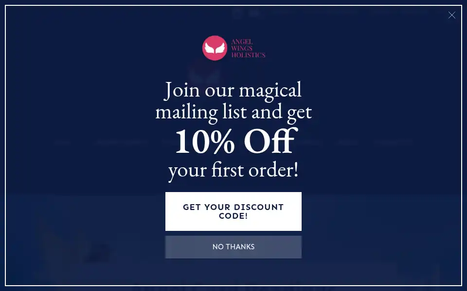 Screenshot of angelwingsholistics.com