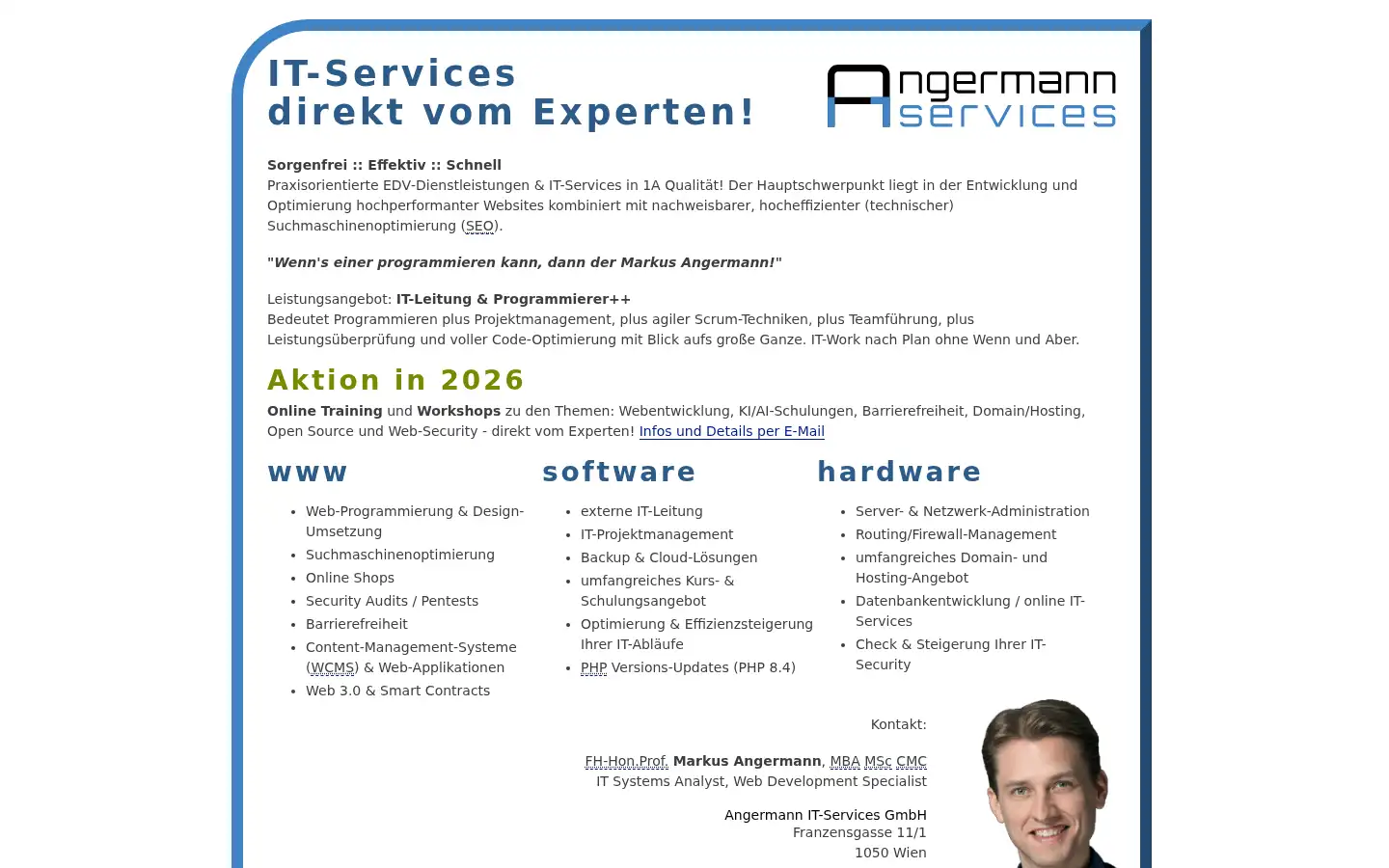 Screenshot of angermann.at