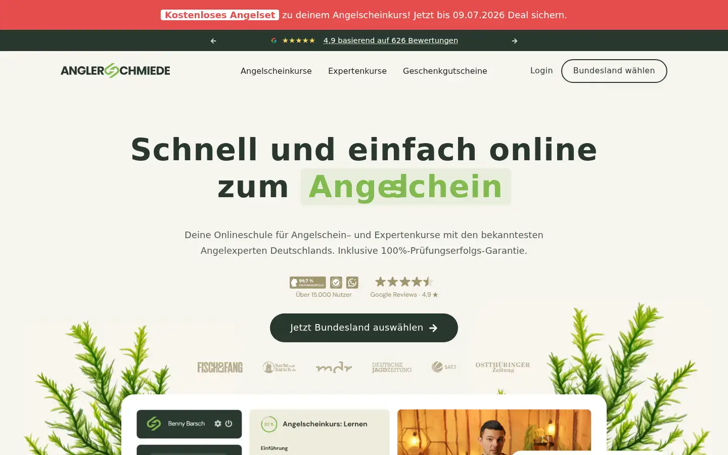 Screenshot of anglerschmiede.de