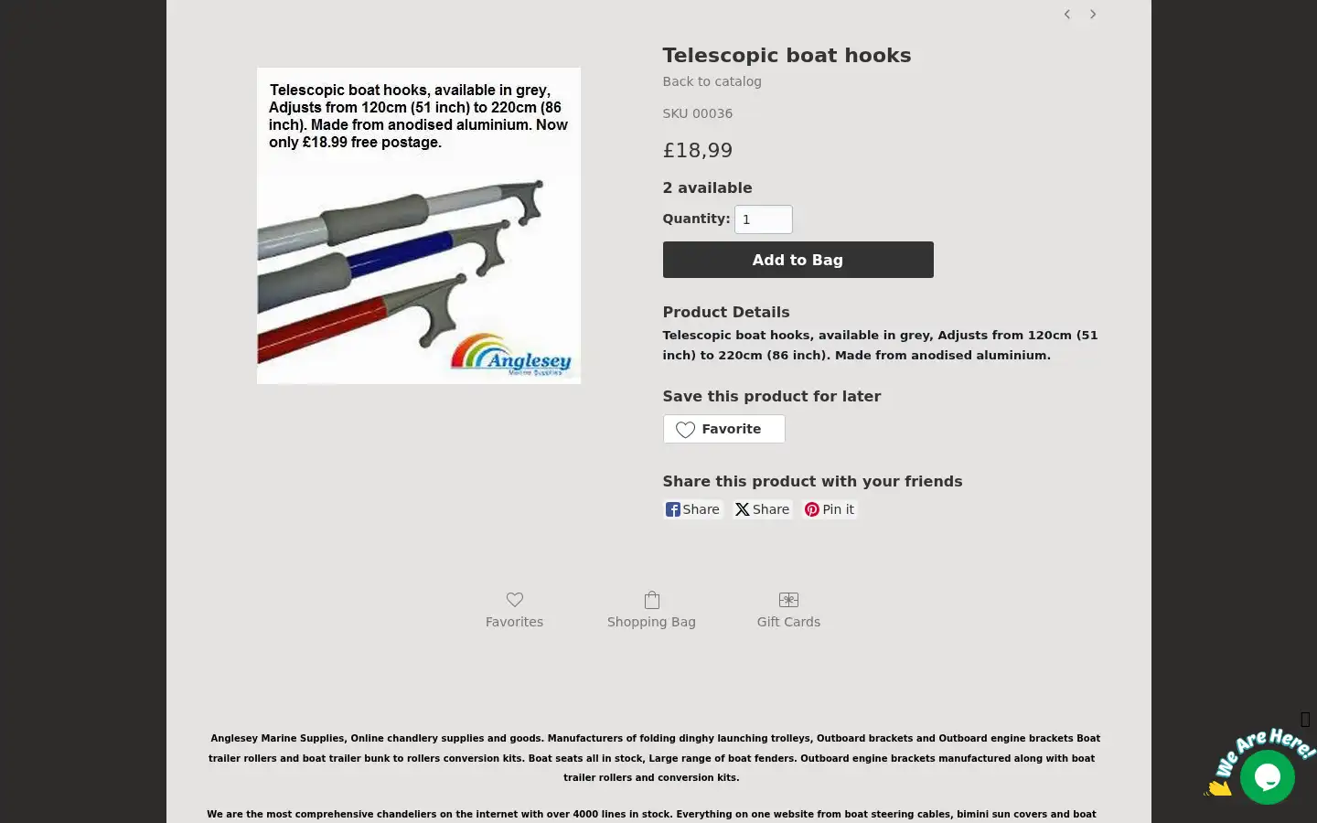 Screenshot of angleseymarinesupplies.com