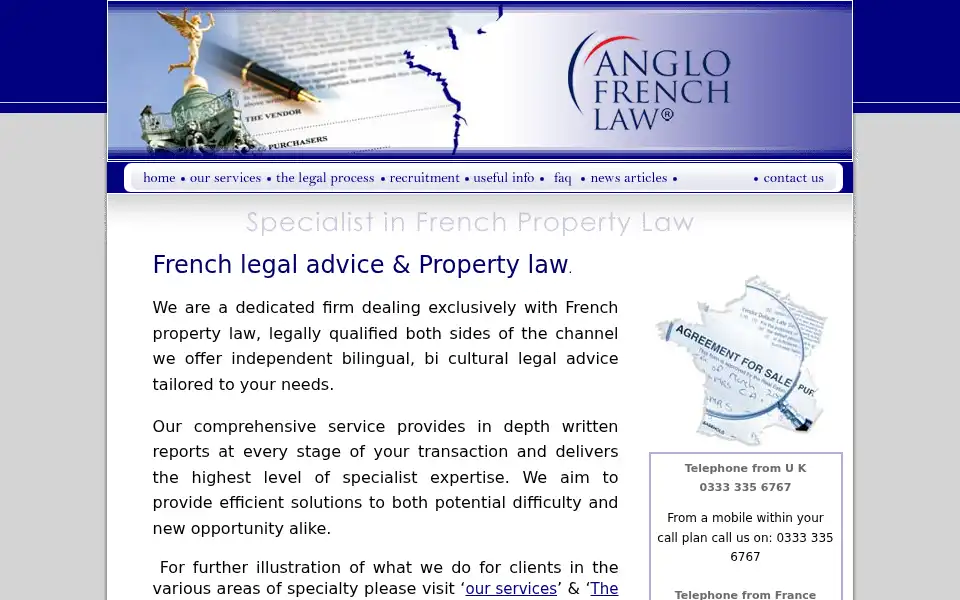 Screenshot of anglofrenchlaw.co.uk