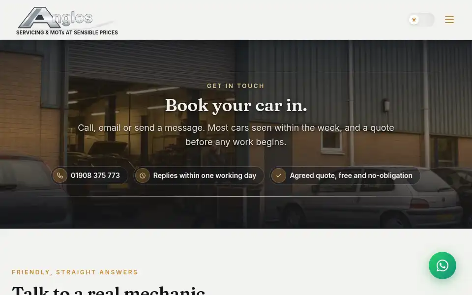 Screenshot of anglos.co.uk