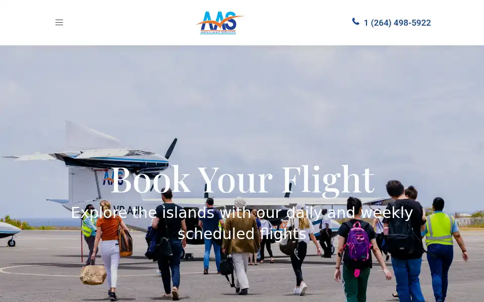 Screenshot of anguillaairservices.com