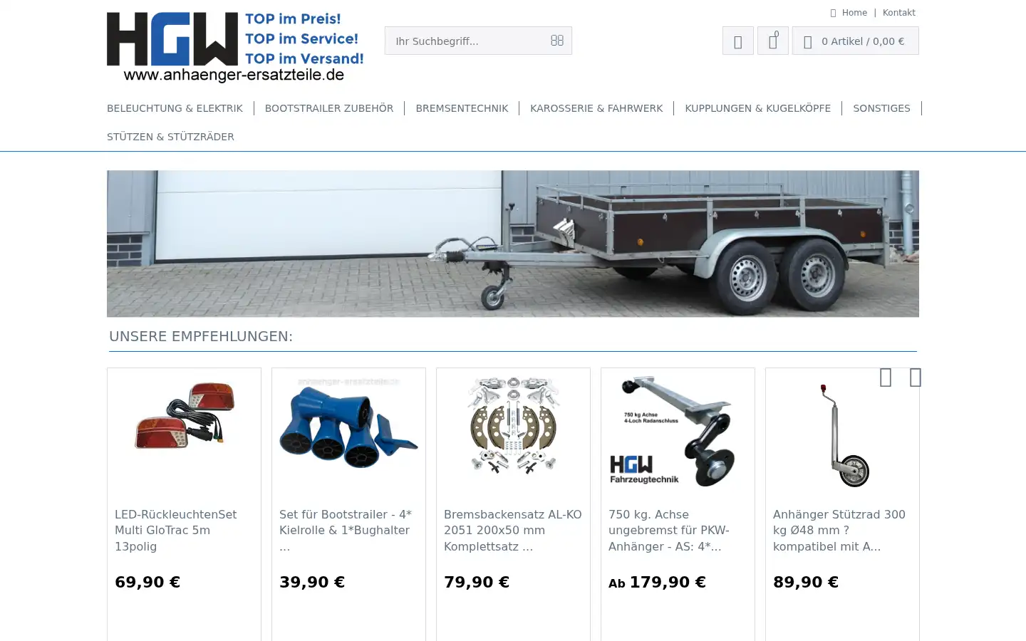 Screenshot of anhaenger-ersatzteile.de