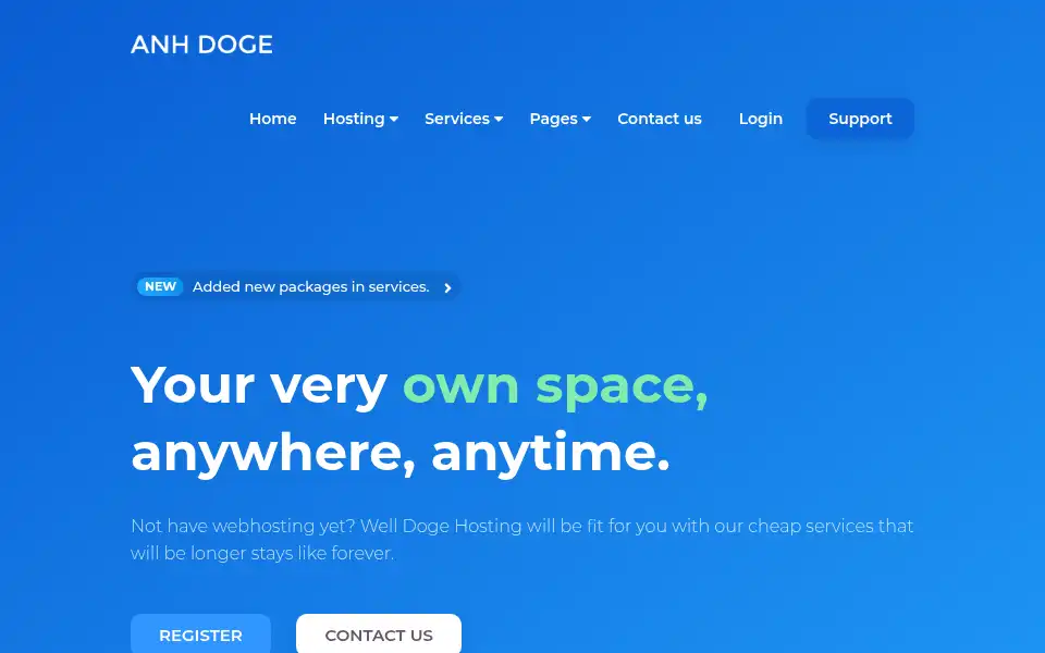 Screenshot of anhdoge.com