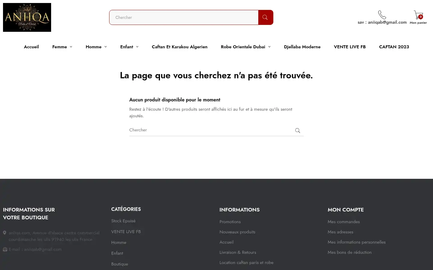 Screenshot of aniiqa.com