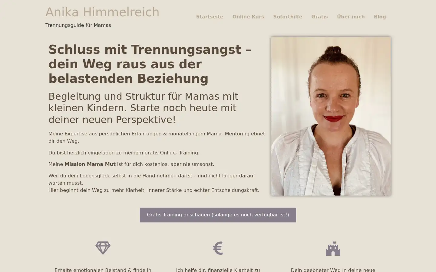 Screenshot of anikahimmelreich.de