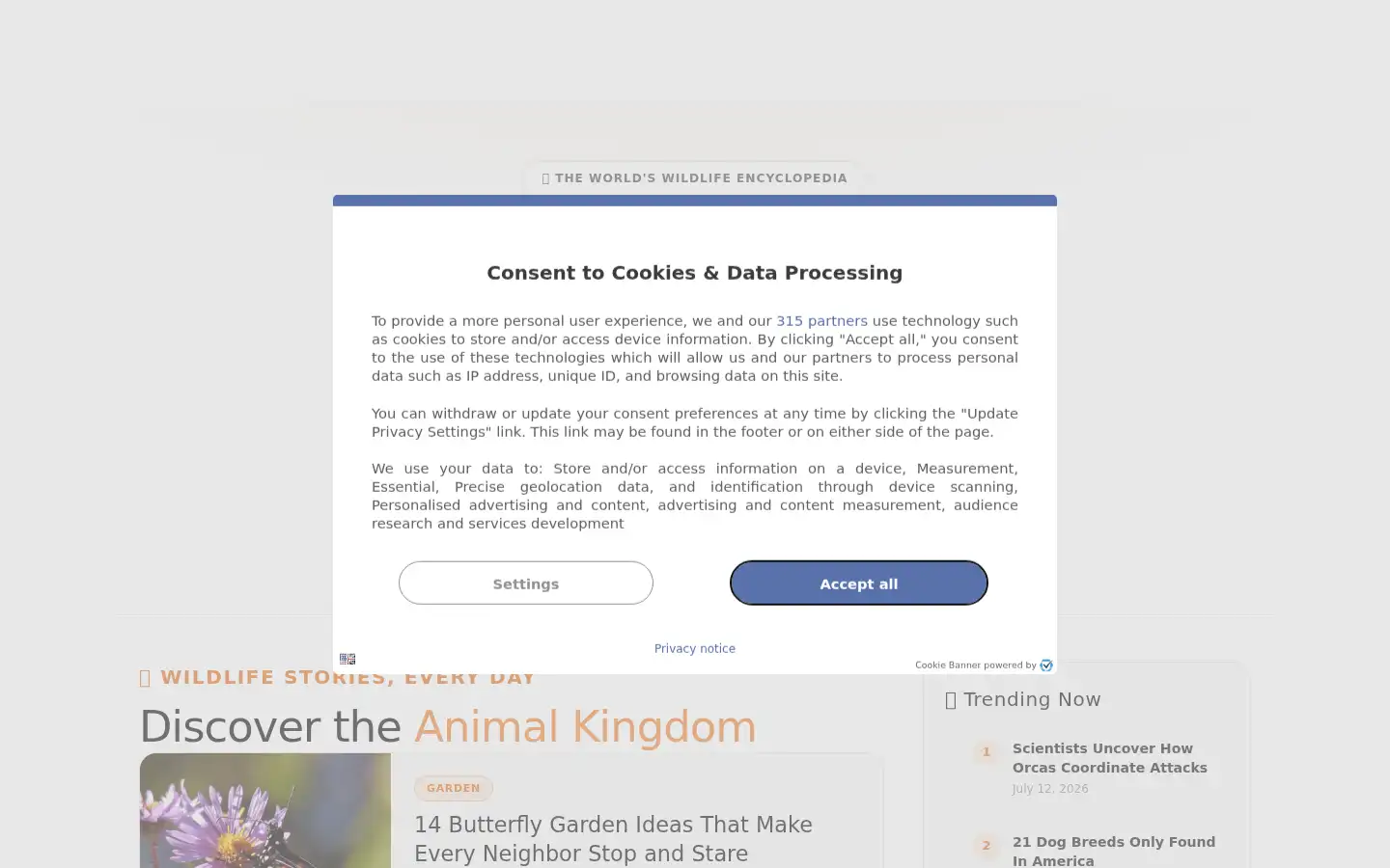 Screenshot of animalsaroundtheglobe.com