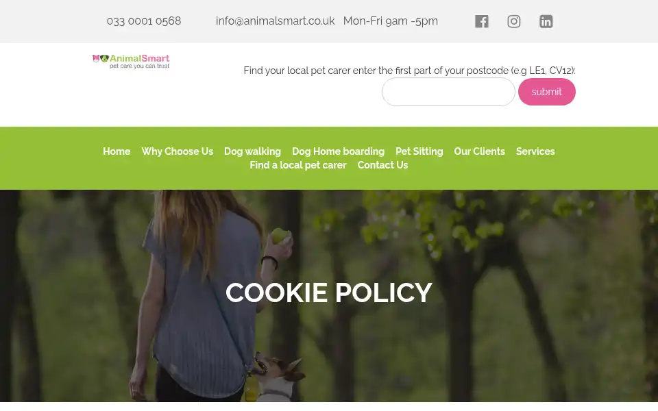 Screenshot of animalsmart.co.uk
