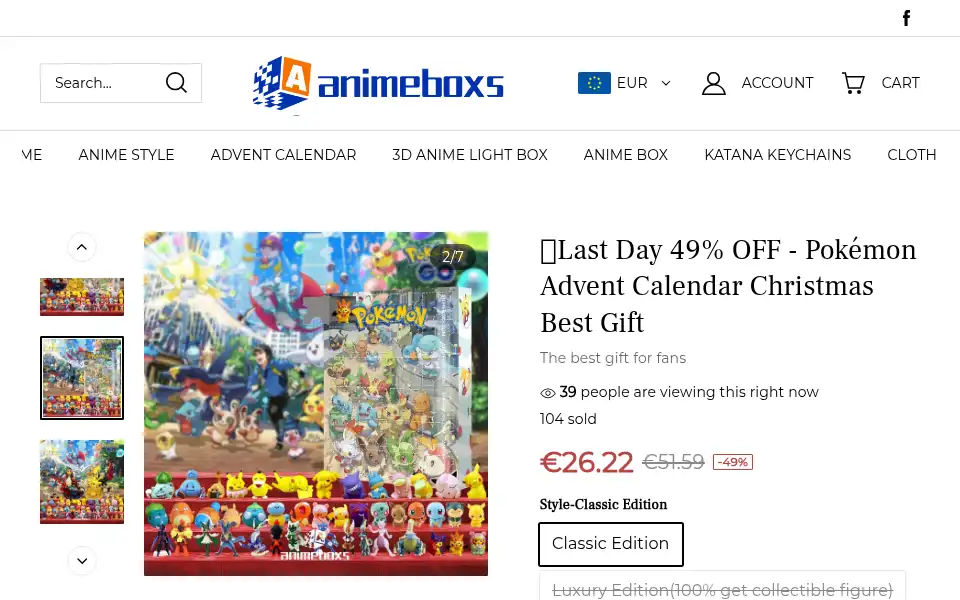 Screenshot of animeboxs.com